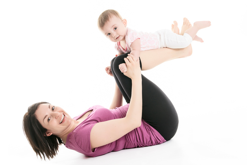 mother and baby gymnastics yoga