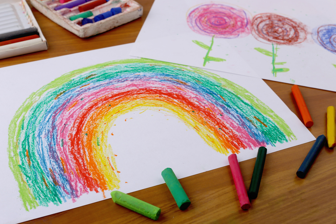 Hand drawn rainbow.